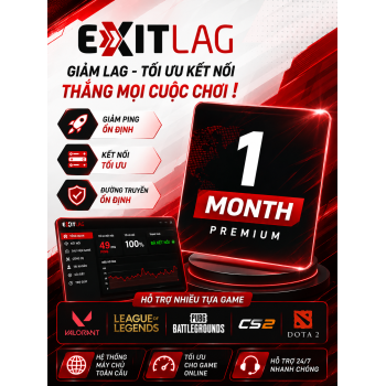 Exitlag 1 Month - Giảm Ping Giảm Lag đến 90%