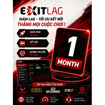 Exitlag 1 Month - Giảm Ping Giảm Lag đến 90%